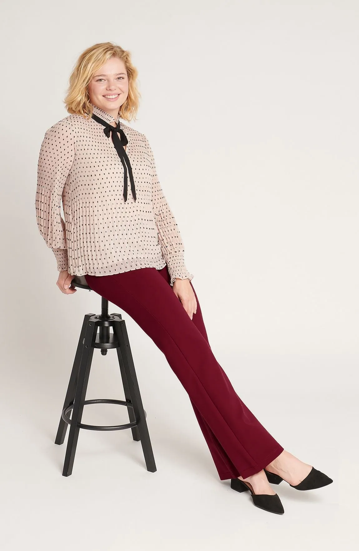 Boot-Cut | Two-Pocket Dress Pant Yoga Pants (Rooibos)
