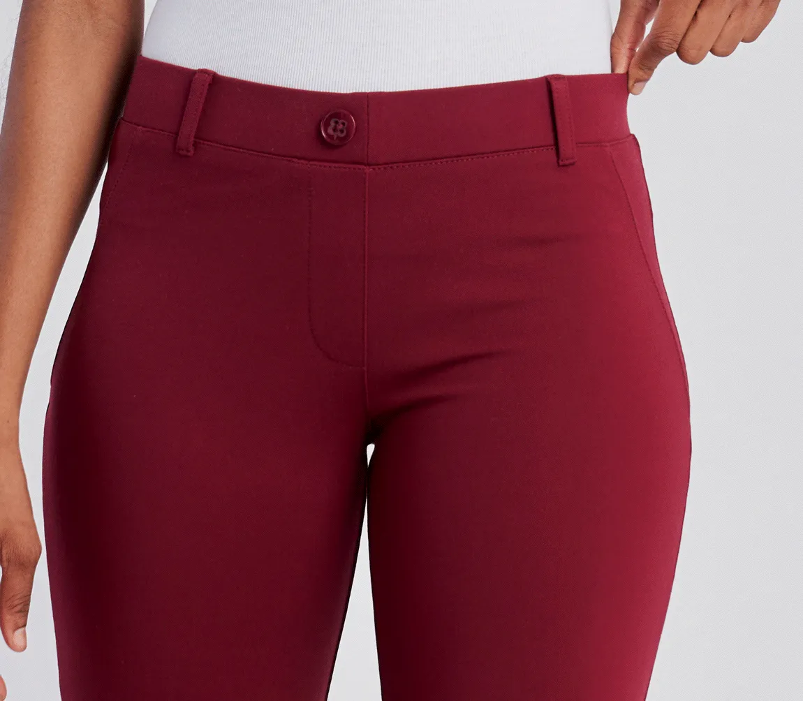 Boot-Cut | Two-Pocket Dress Pant Yoga Pants (Rooibos)