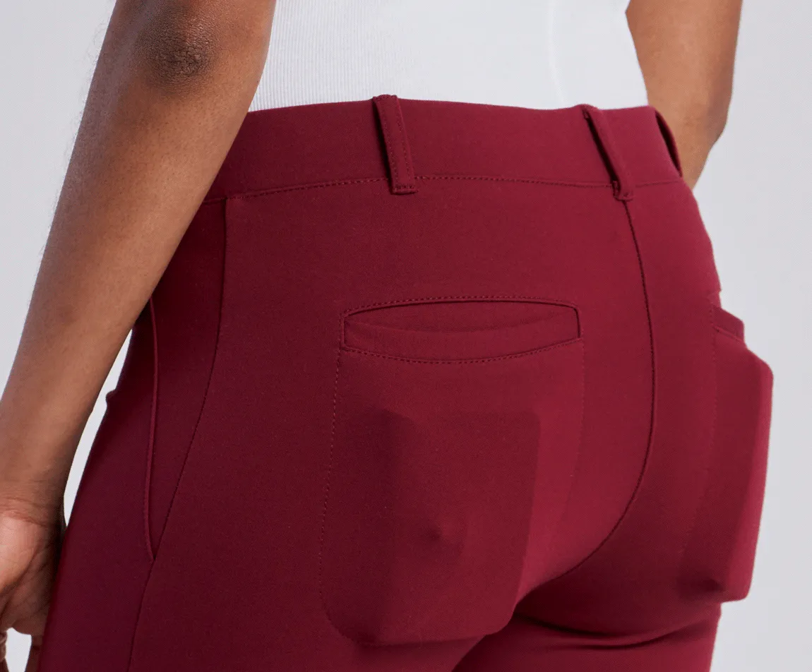 Boot-Cut | Two-Pocket Dress Pant Yoga Pants (Rooibos)