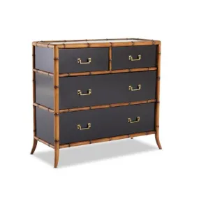 Bordeaux 4 Drawer Tallboy - Black