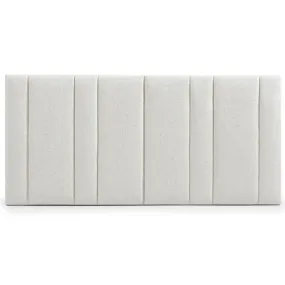 Bronx Panelled King Bedhead - Natural Linen