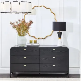 Carmen 6-Drawer Chest - Black