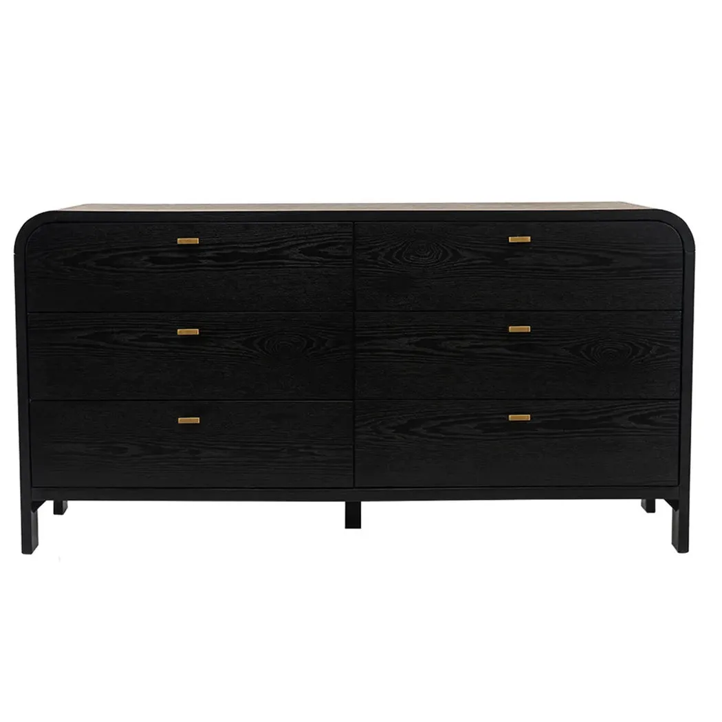 Carmen 6-Drawer Chest - Black