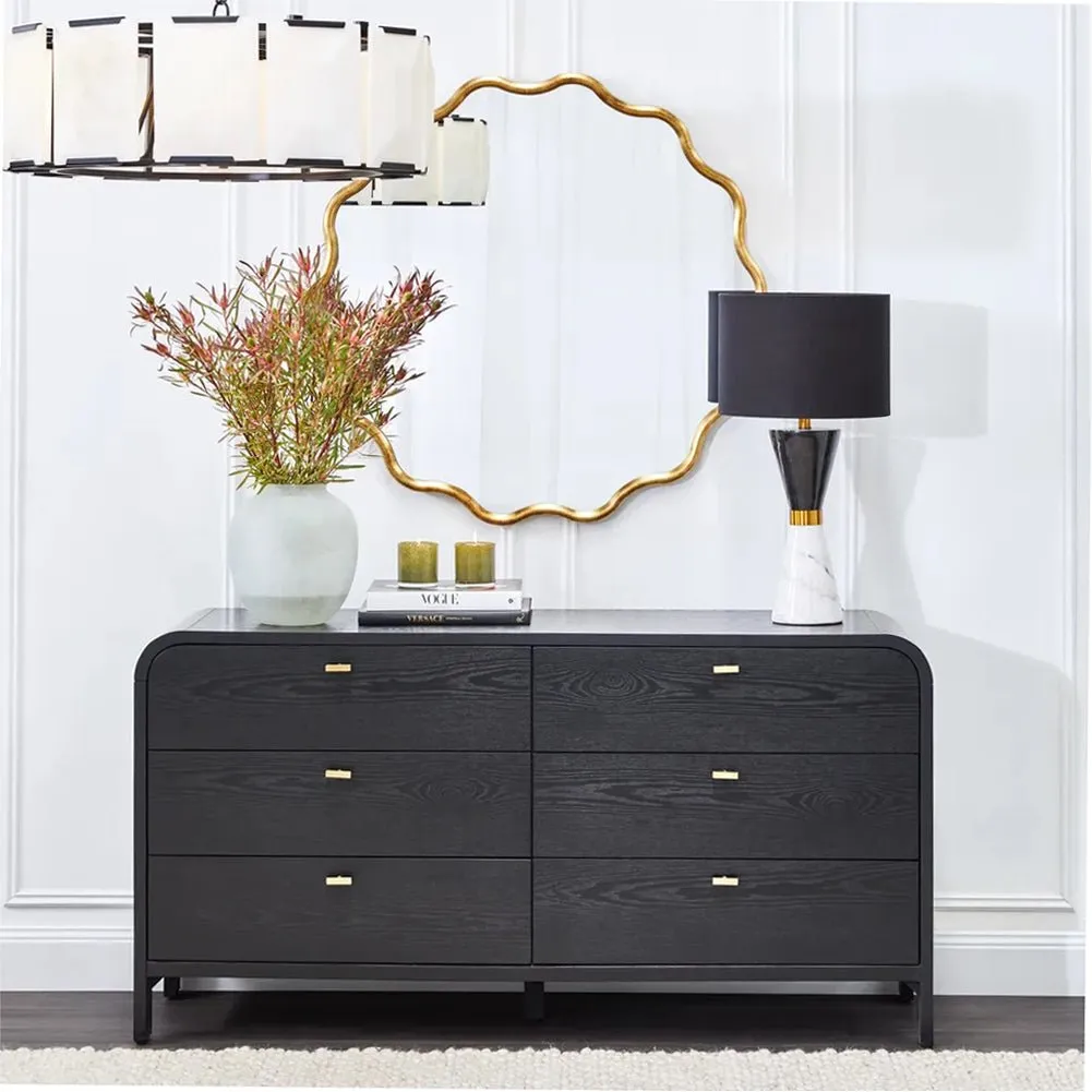 Carmen 6-Drawer Chest - Black
