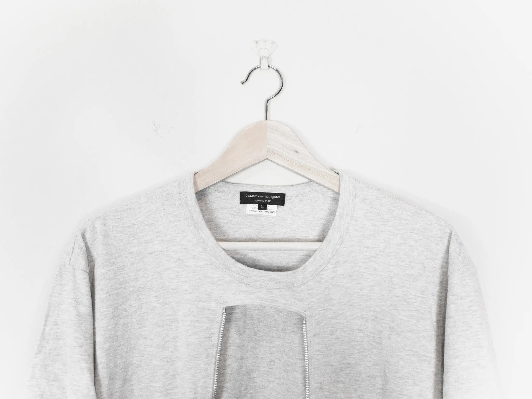 Comme des Garçons Homme Plus Cutout Zipper Tee