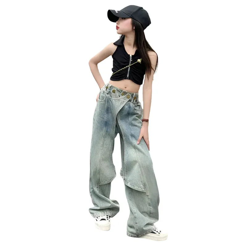 Cross Denim Pant Set
