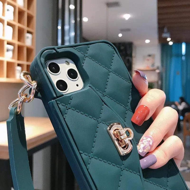 Crossbody Wallet Case With Chain For iPhone