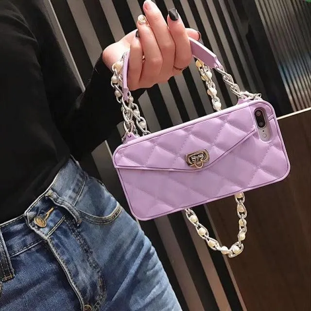Crossbody Wallet Case With Chain For iPhone