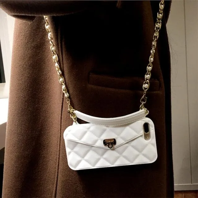 Crossbody Wallet Case With Chain For iPhone
