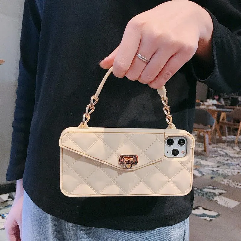 Crossbody Wallet Case With Chain For iPhone