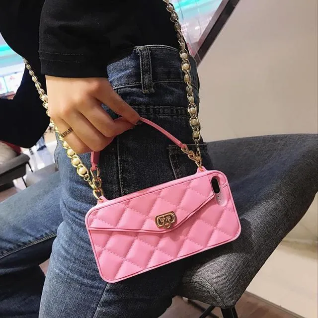 Crossbody Wallet Case With Chain For iPhone