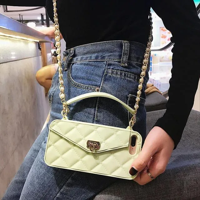 Crossbody Wallet Case With Chain For iPhone