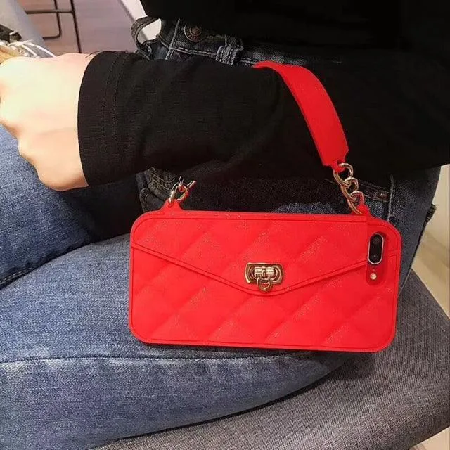 Crossbody Wallet Case With Chain For iPhone