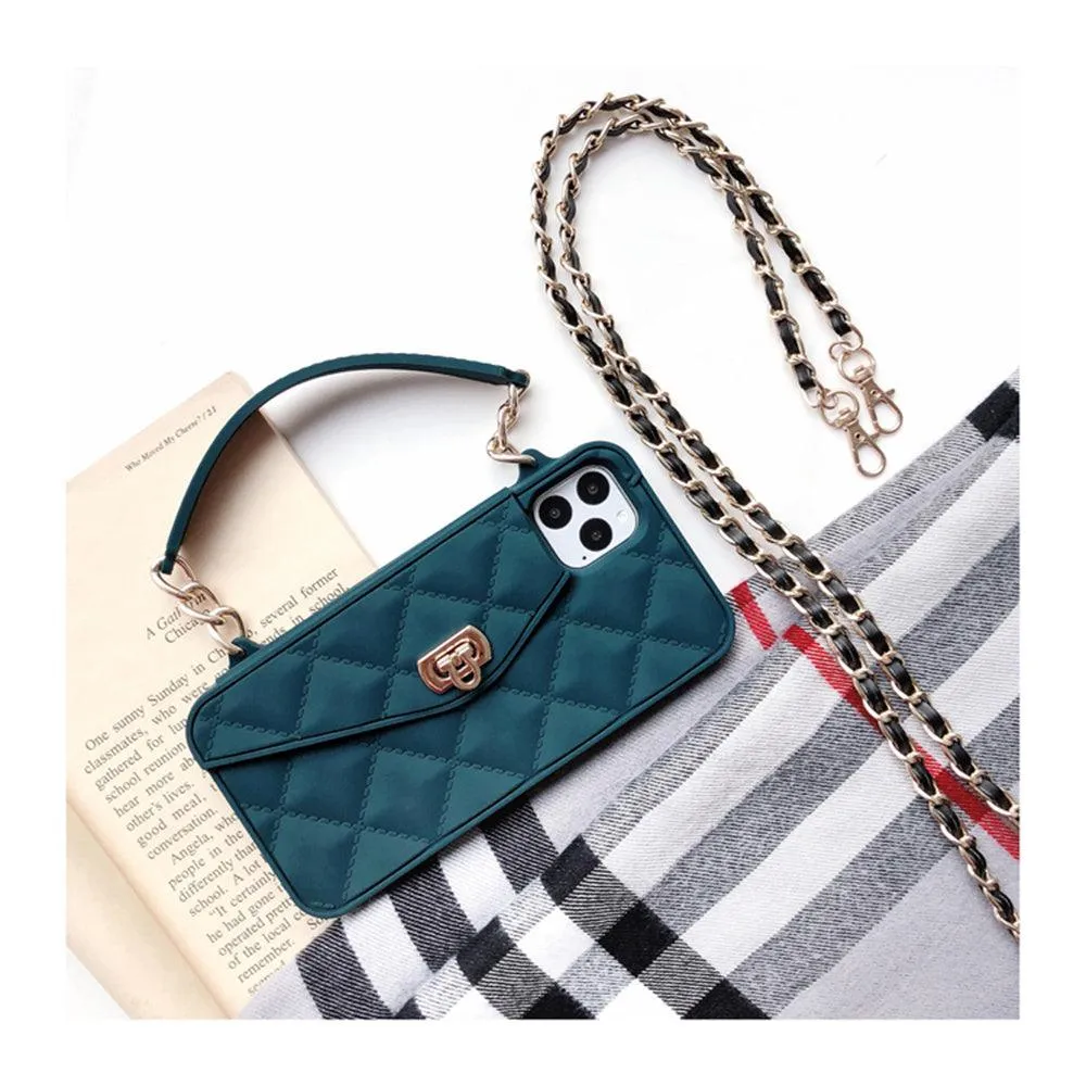 Crossbody Wallet Case With Chain For iPhone