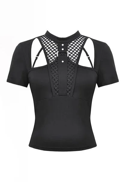 Dark In Love - Punk Hollow Sexy Mesh Black - Top