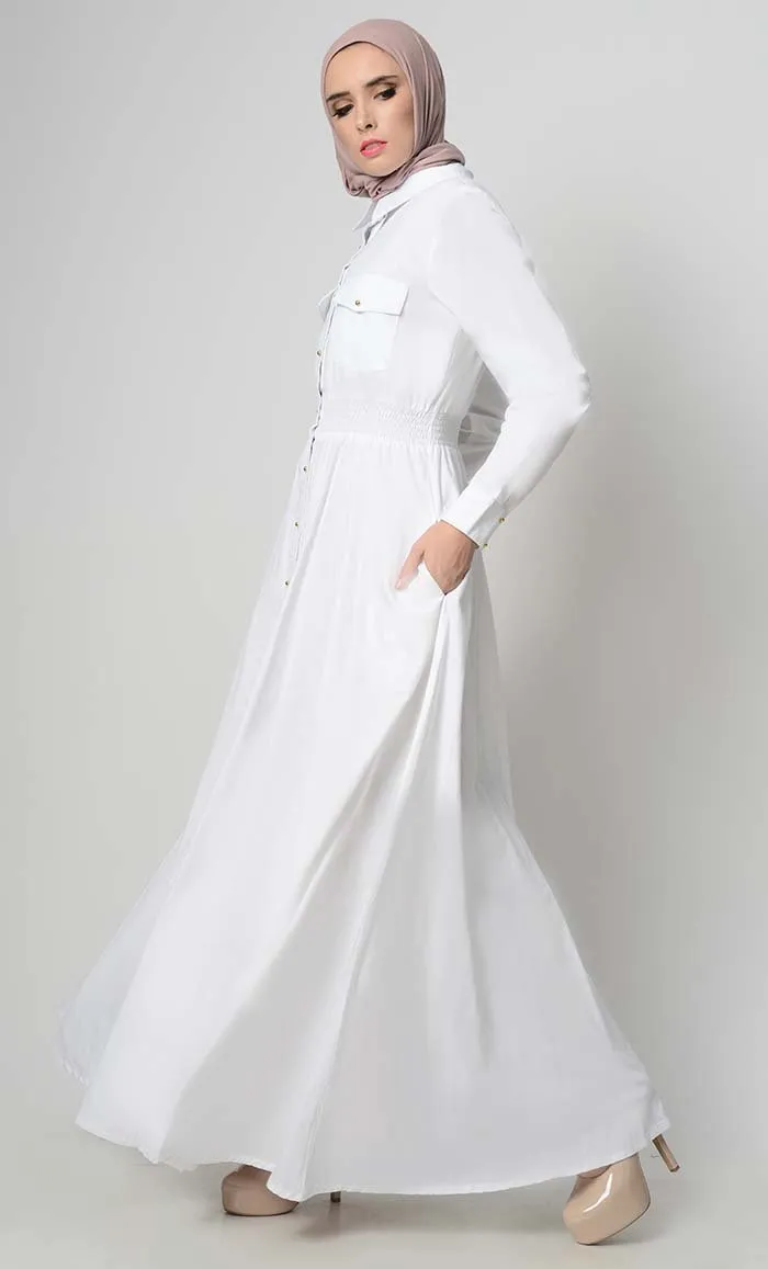 Easy Fit Everday Button Down Abaya
