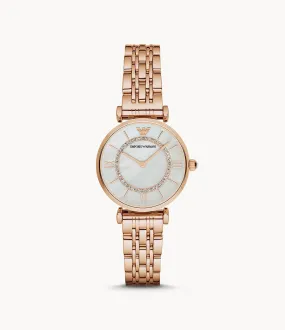 Emporio Armani Women’s Analog Stainless Steel Mother of Pearl Dial 32mm Watch AR1909