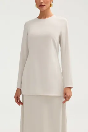 Essential Satin Top - Stone