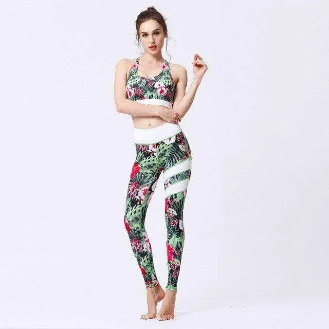 FloralBee 2 Piece Fitness Yoga Set