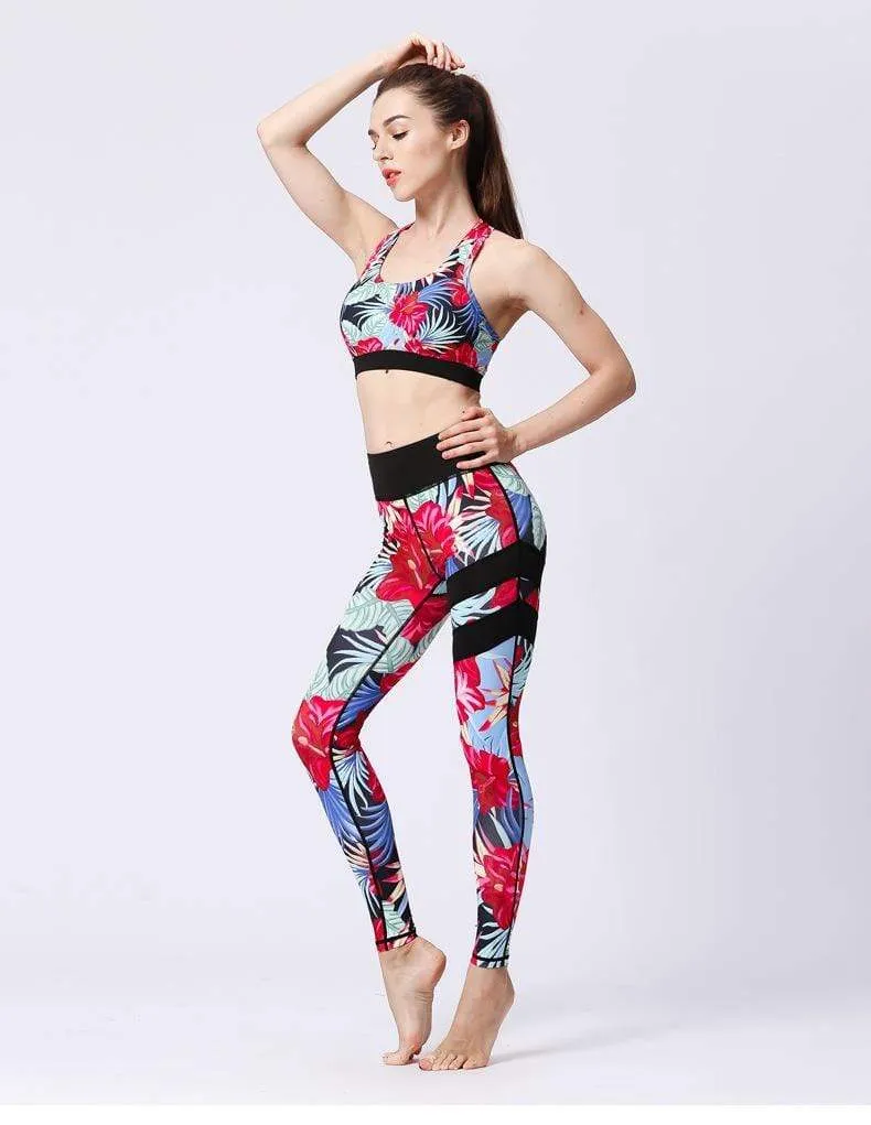 FloralBee 2 Piece Fitness Yoga Set