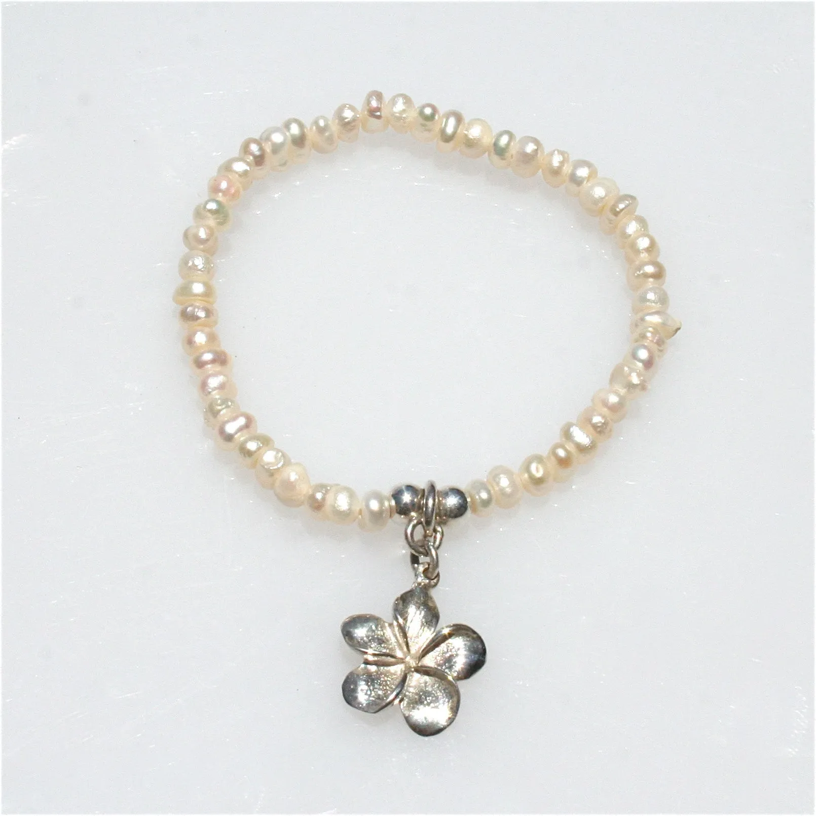 Frangipani Seed Pearl Bracelet
