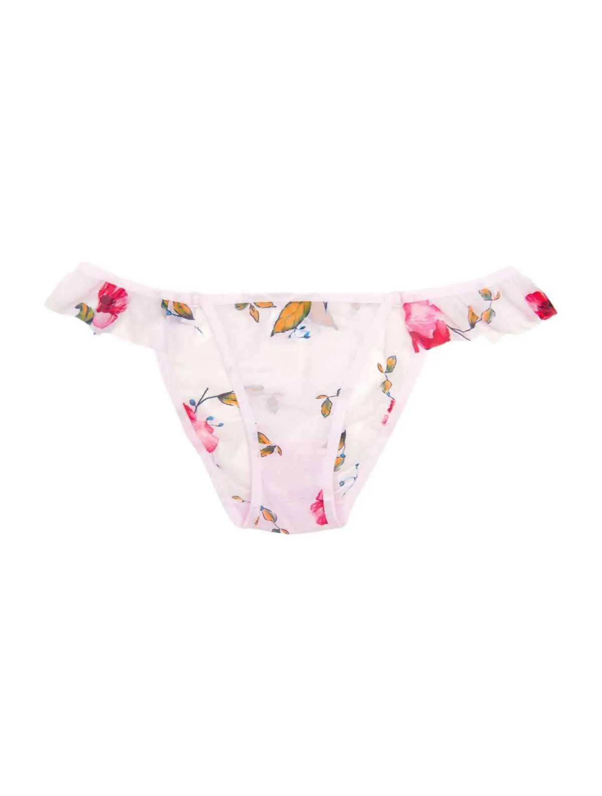 Frilled Floral Mesh Cheeky