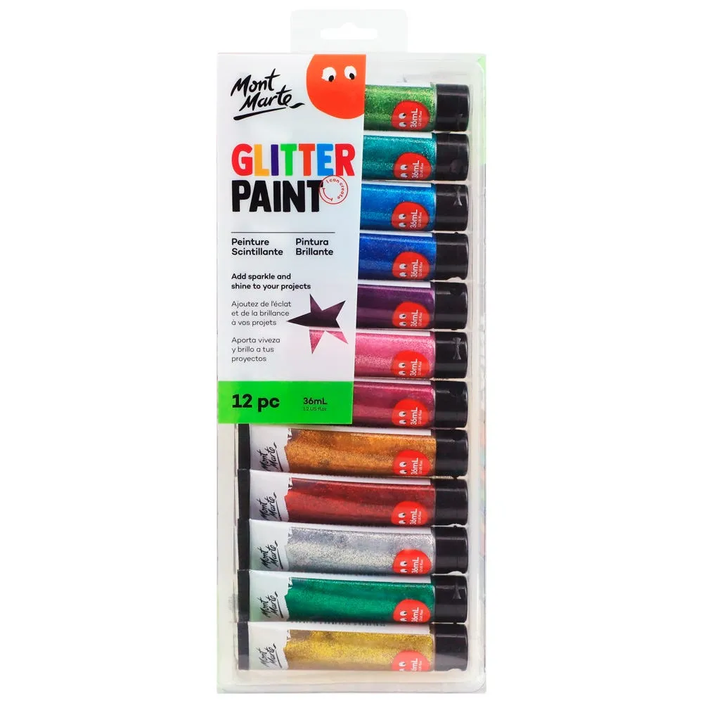 Glitter Paint 12pc x 36ml (1.2 US fl.oz)