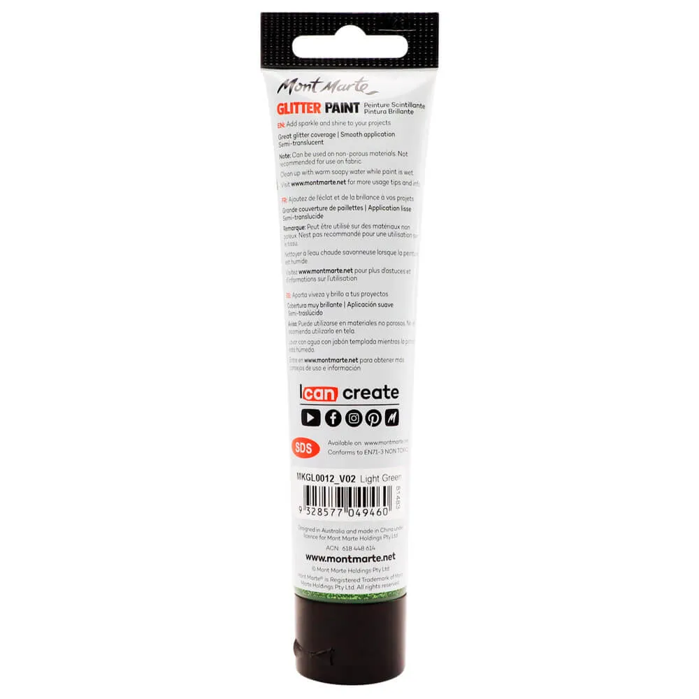 Glitter Paint 75ml (2.5 US fl.oz) - Light Green