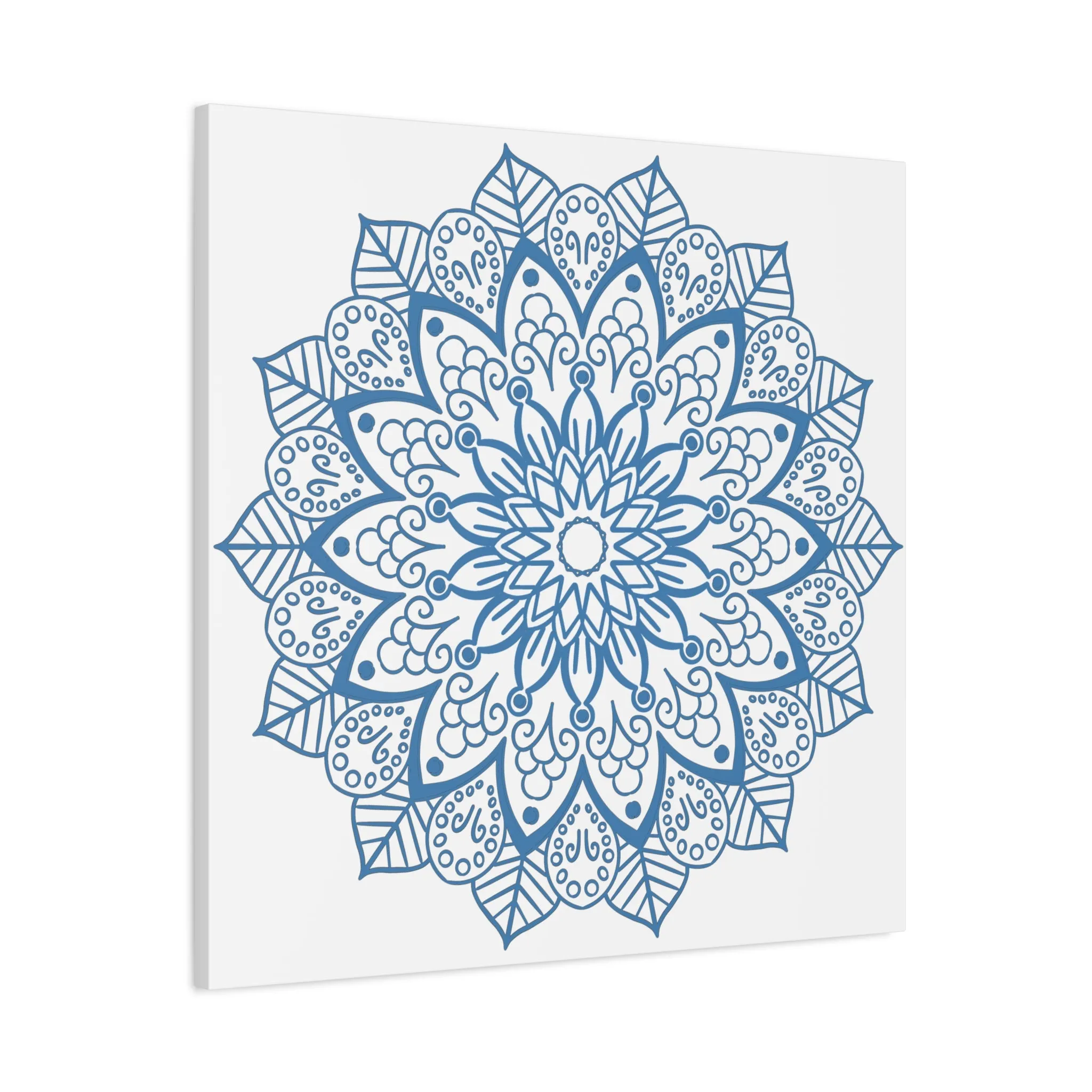 Handmade Mandala Art Steel Blue Canvas 1.25