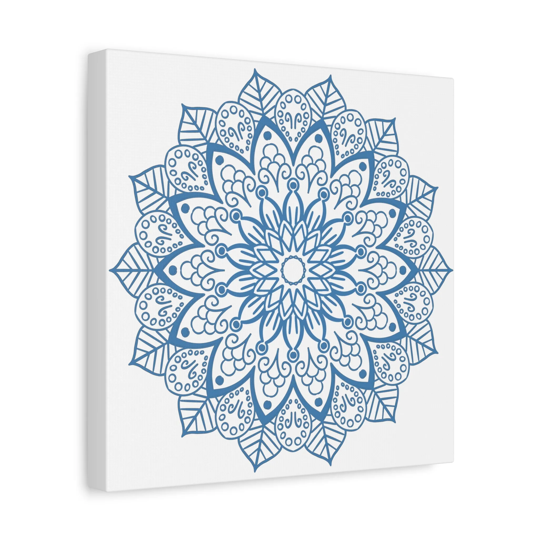 Handmade Mandala Art Steel Blue Canvas 1.25