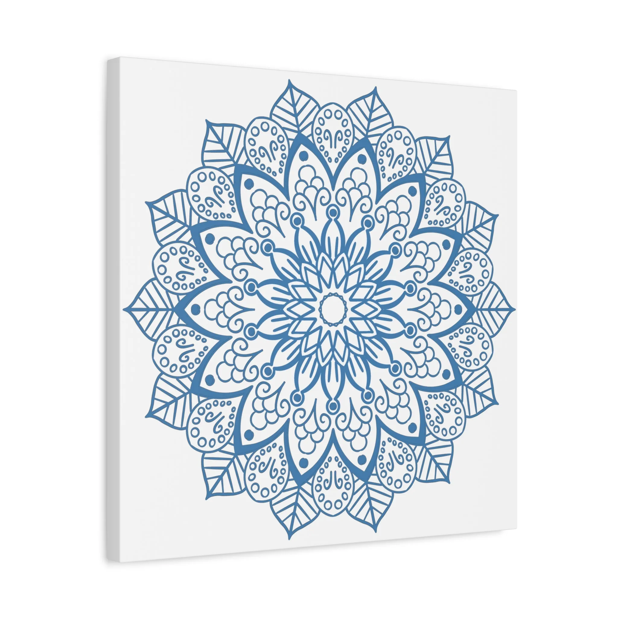 Handmade Mandala Art Steel Blue Canvas 1.25