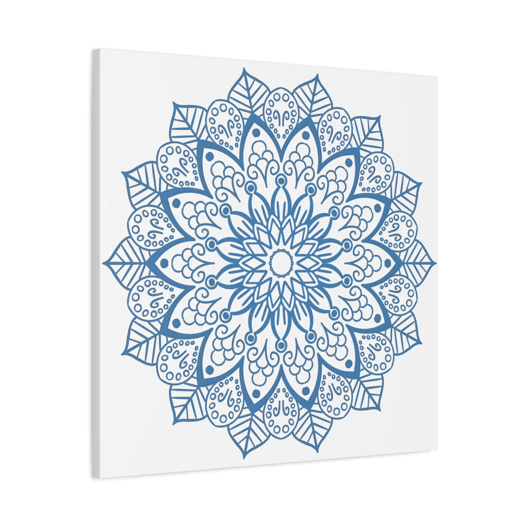 Handmade Mandala Art Steel Blue Canvas 1.25