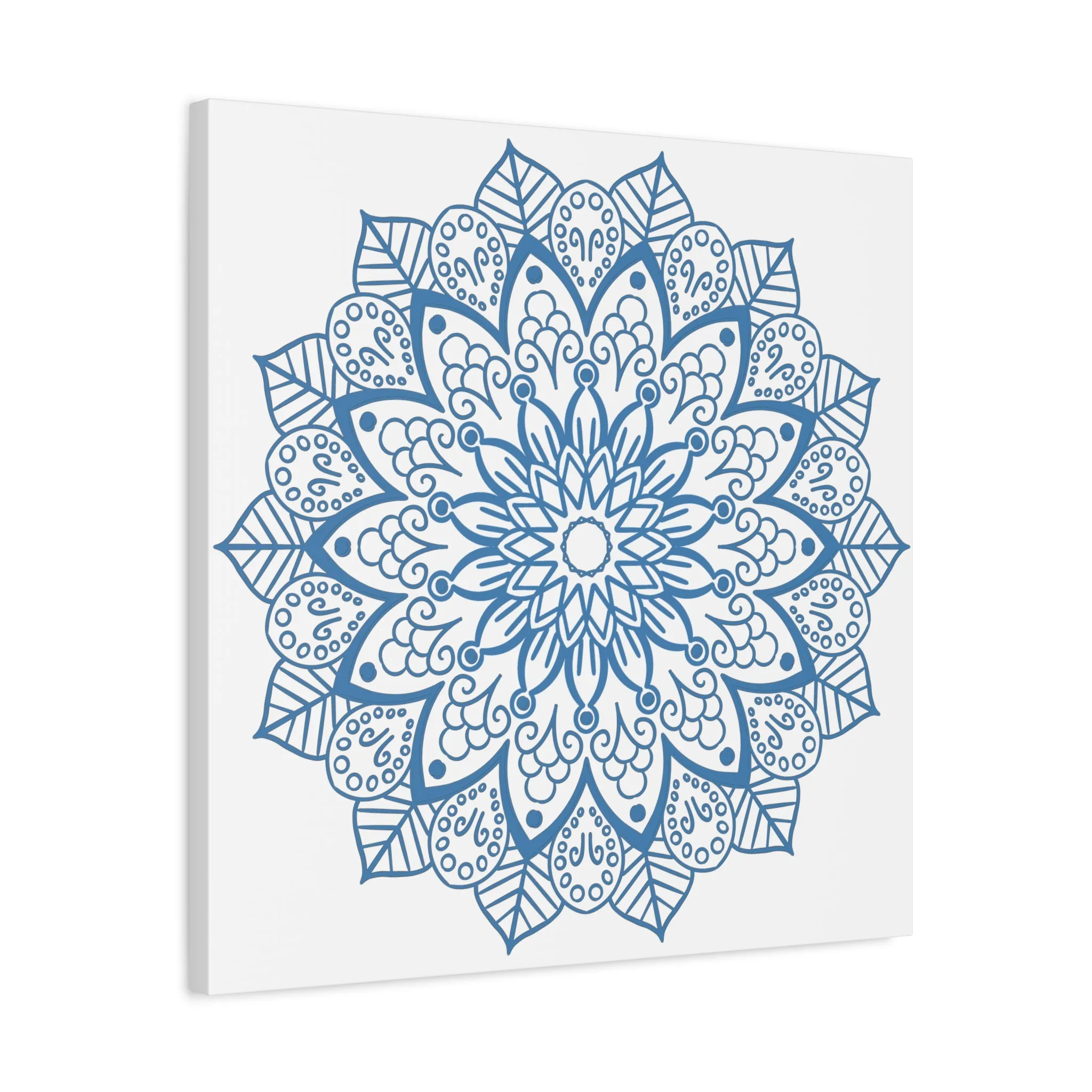 Handmade Mandala Art Steel Blue Canvas 1.25