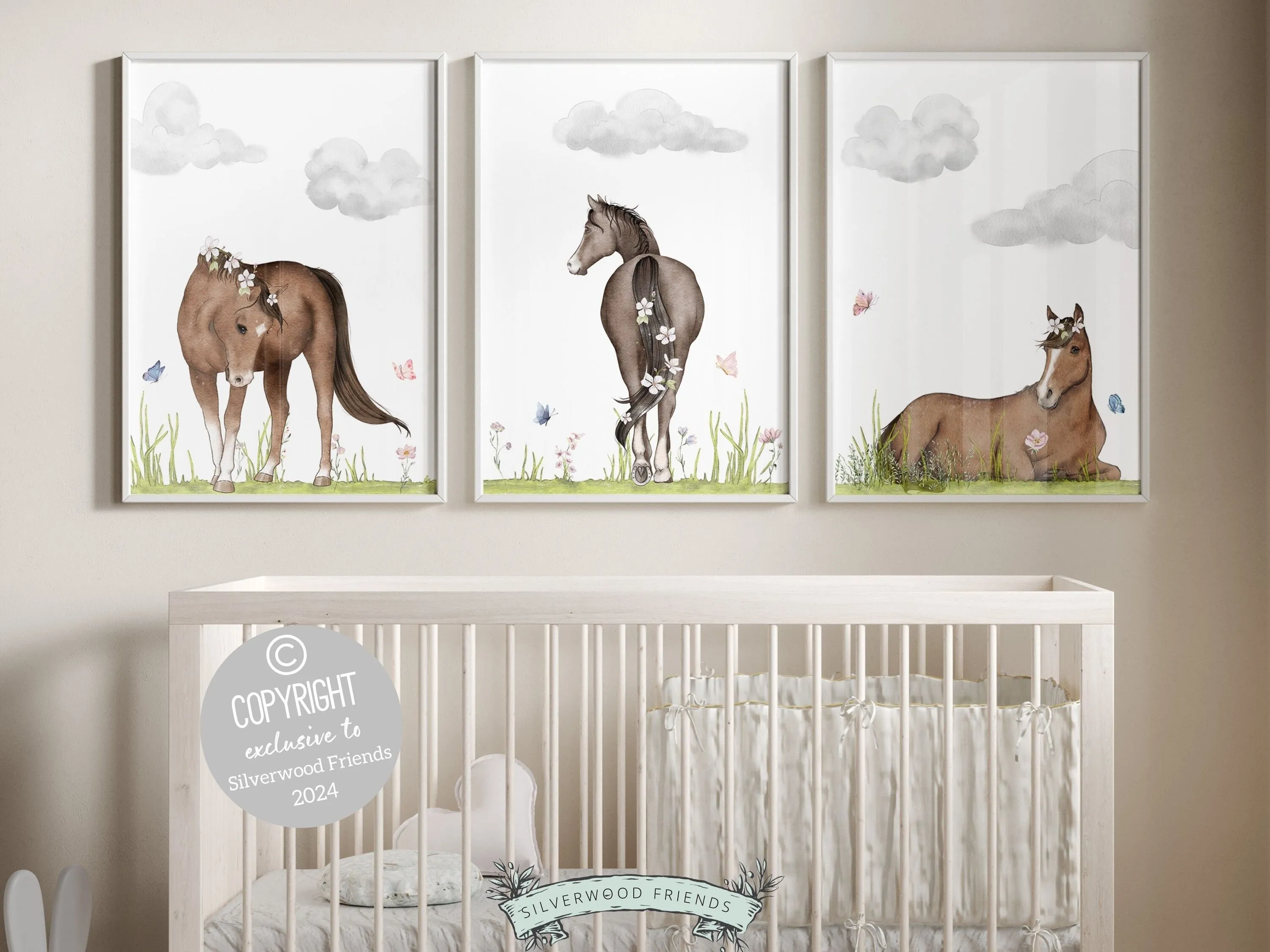 Horse Nursery Prints - Set 1