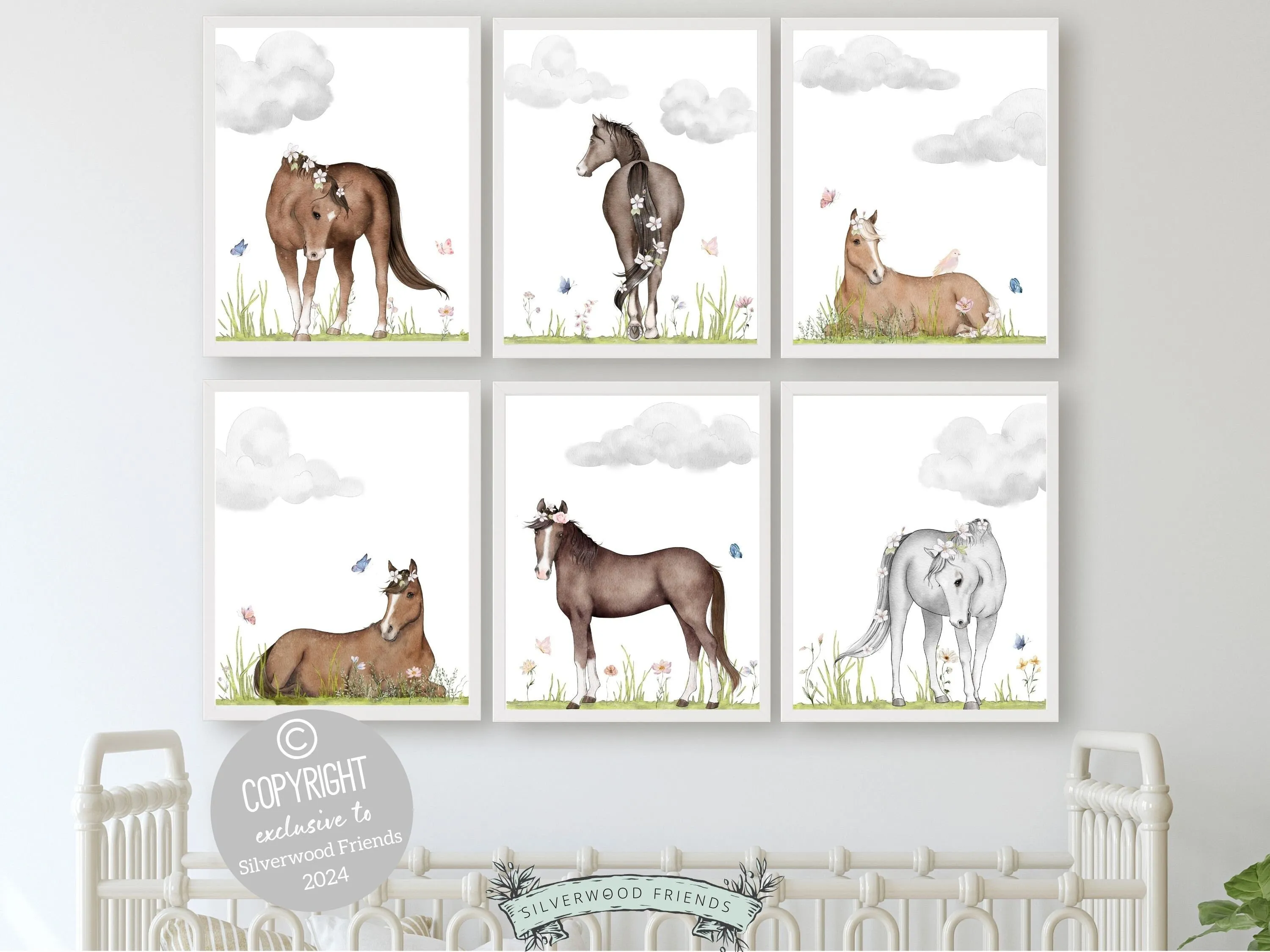 Horse Nursery Prints - Set 3