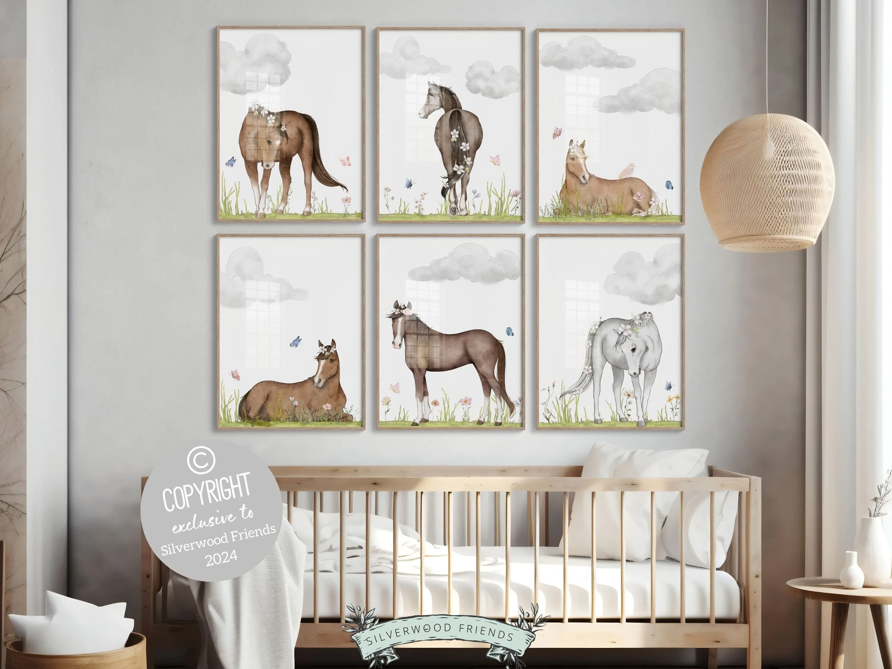 Horse Nursery Prints - Set 3