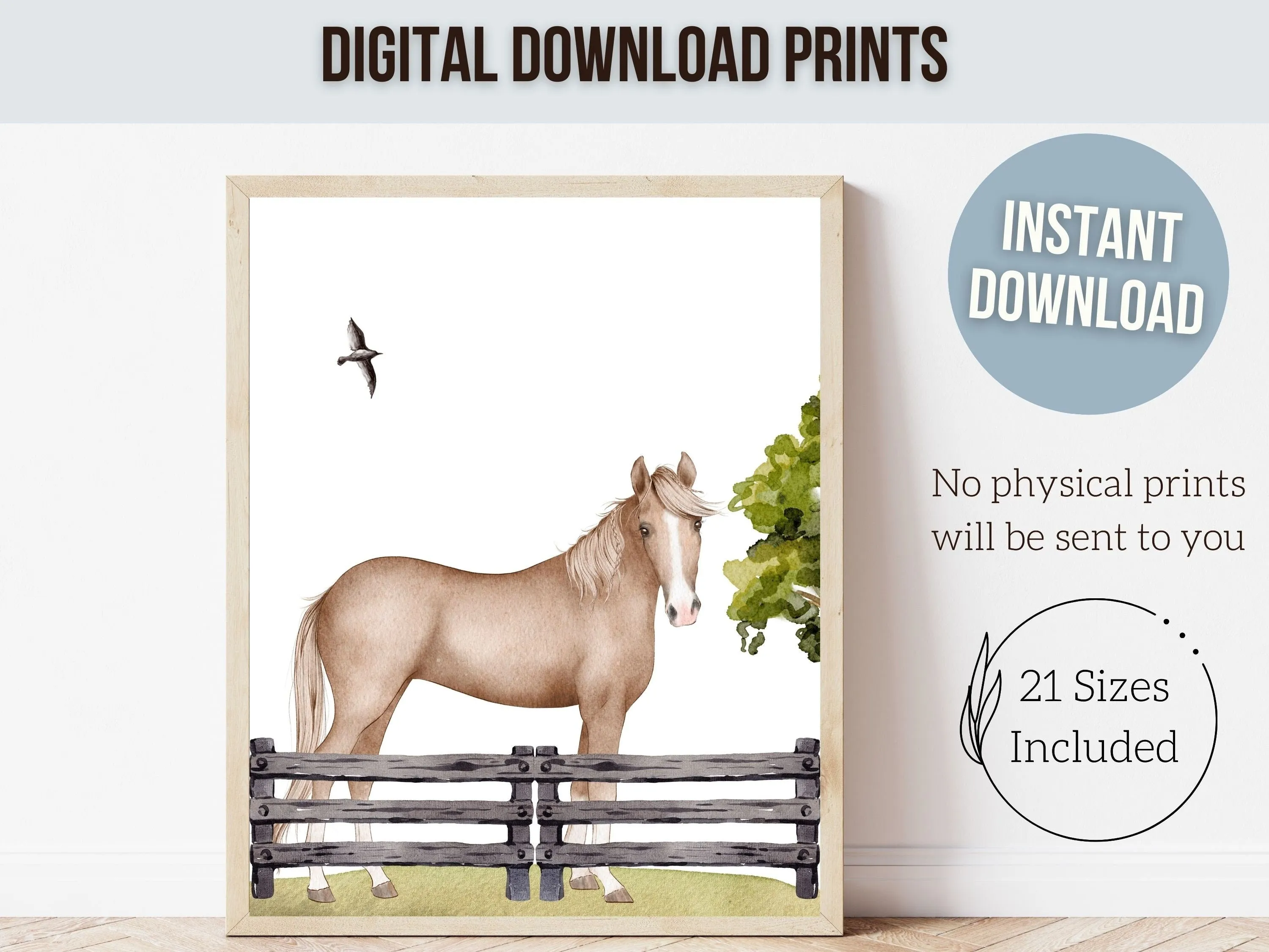 Horse Nursery Prints - Set of 6