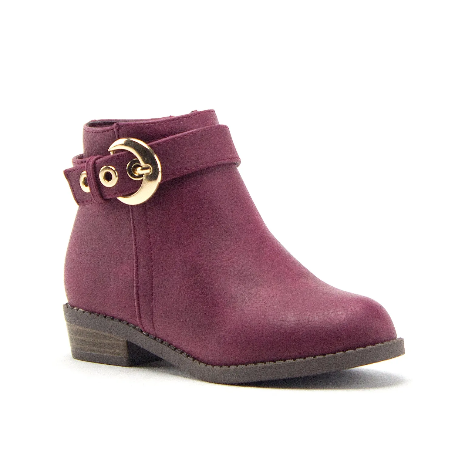 Jazame Little Kids' Girls Ankle High Booties Zipped Fashion Western Cowboy Boots