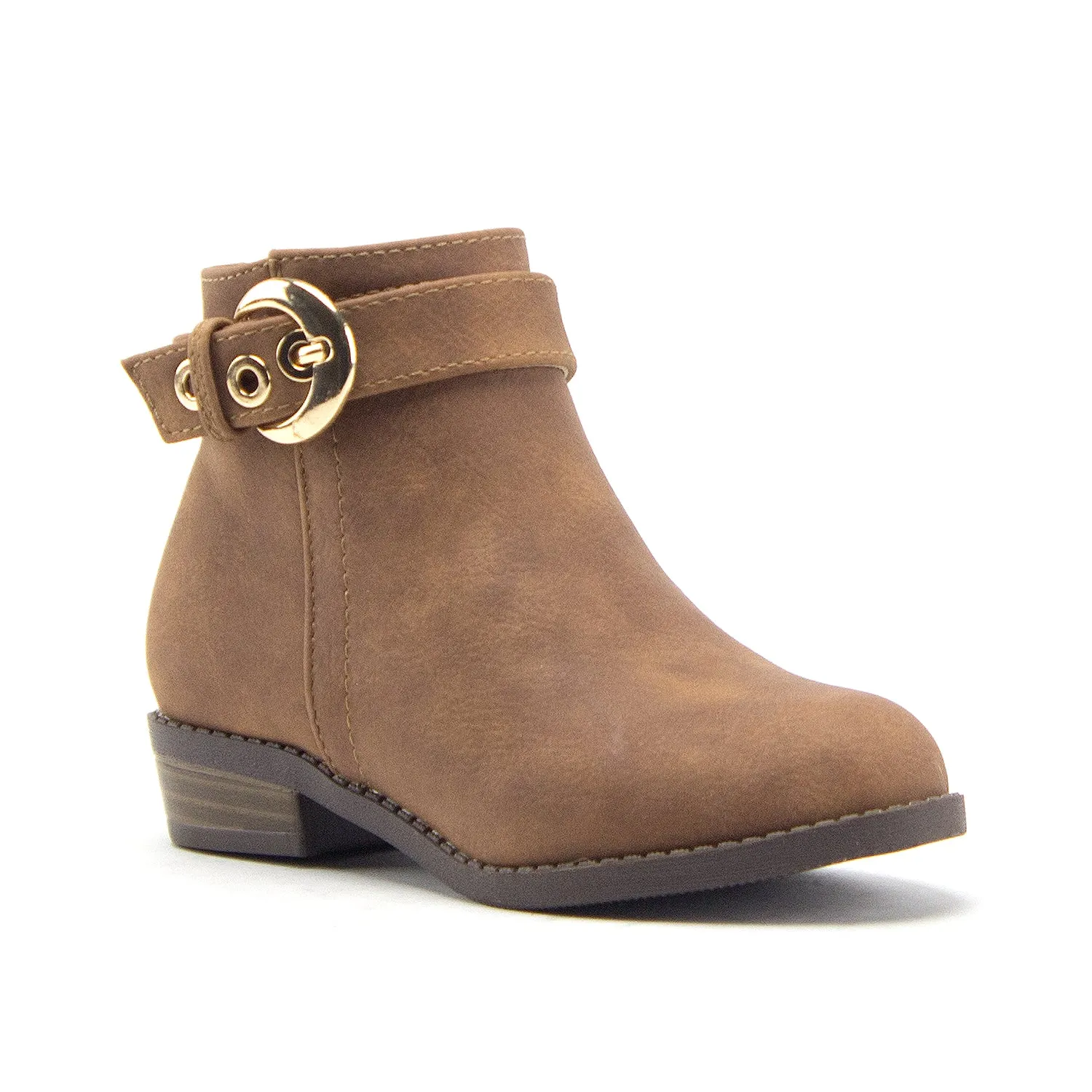 Jazame Little Kids' Girls Ankle High Booties Zipped Fashion Western Cowboy Boots