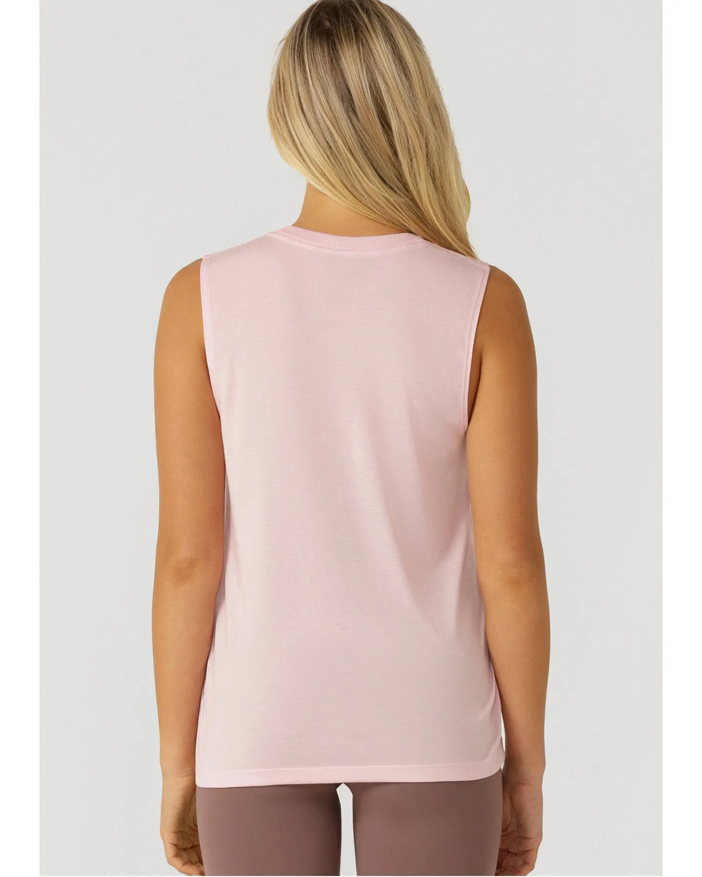 Lorna Jane Lotus Muscle Tank - Sweet Pink