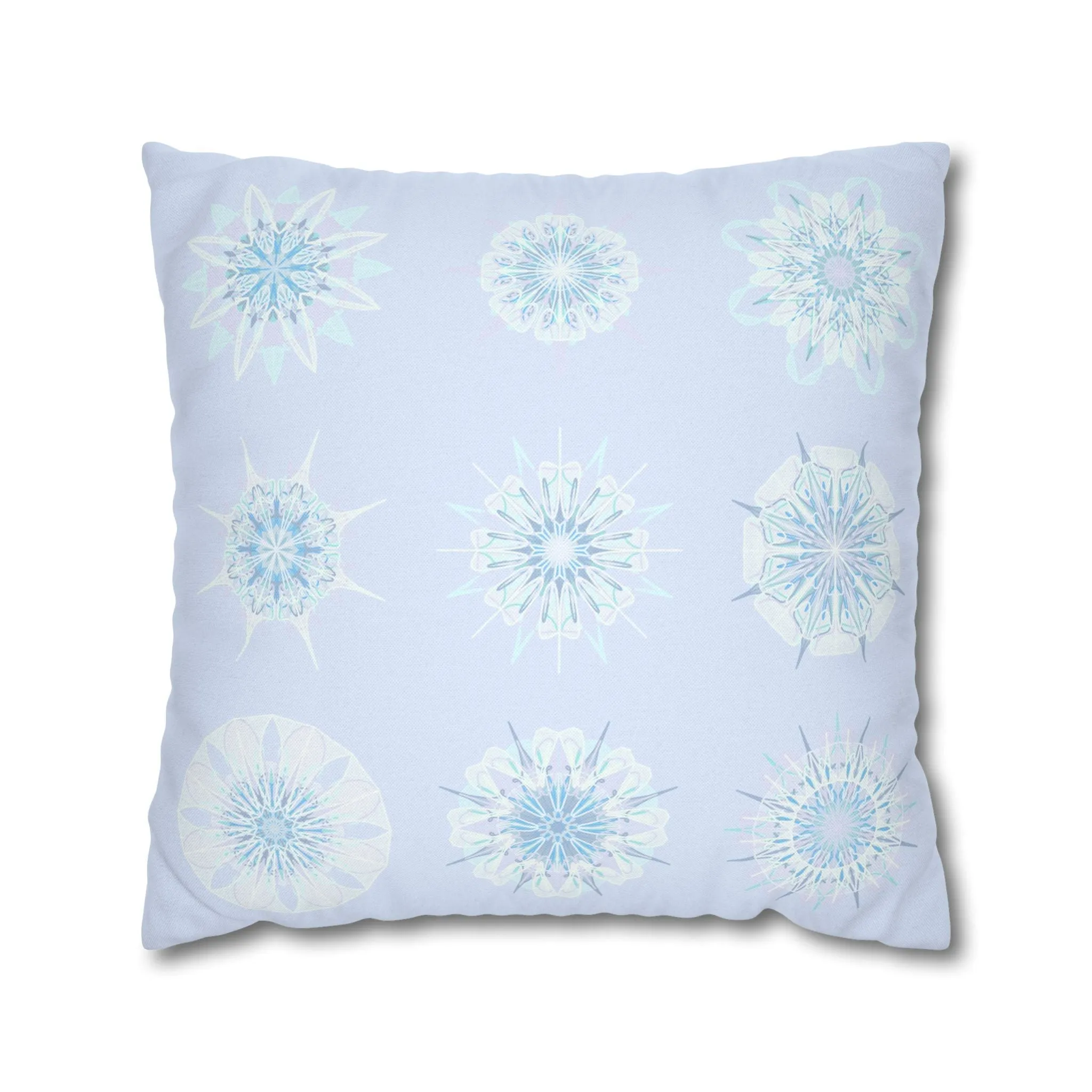 Mandala Art Snowflakes Pillowcase - Handmade Design