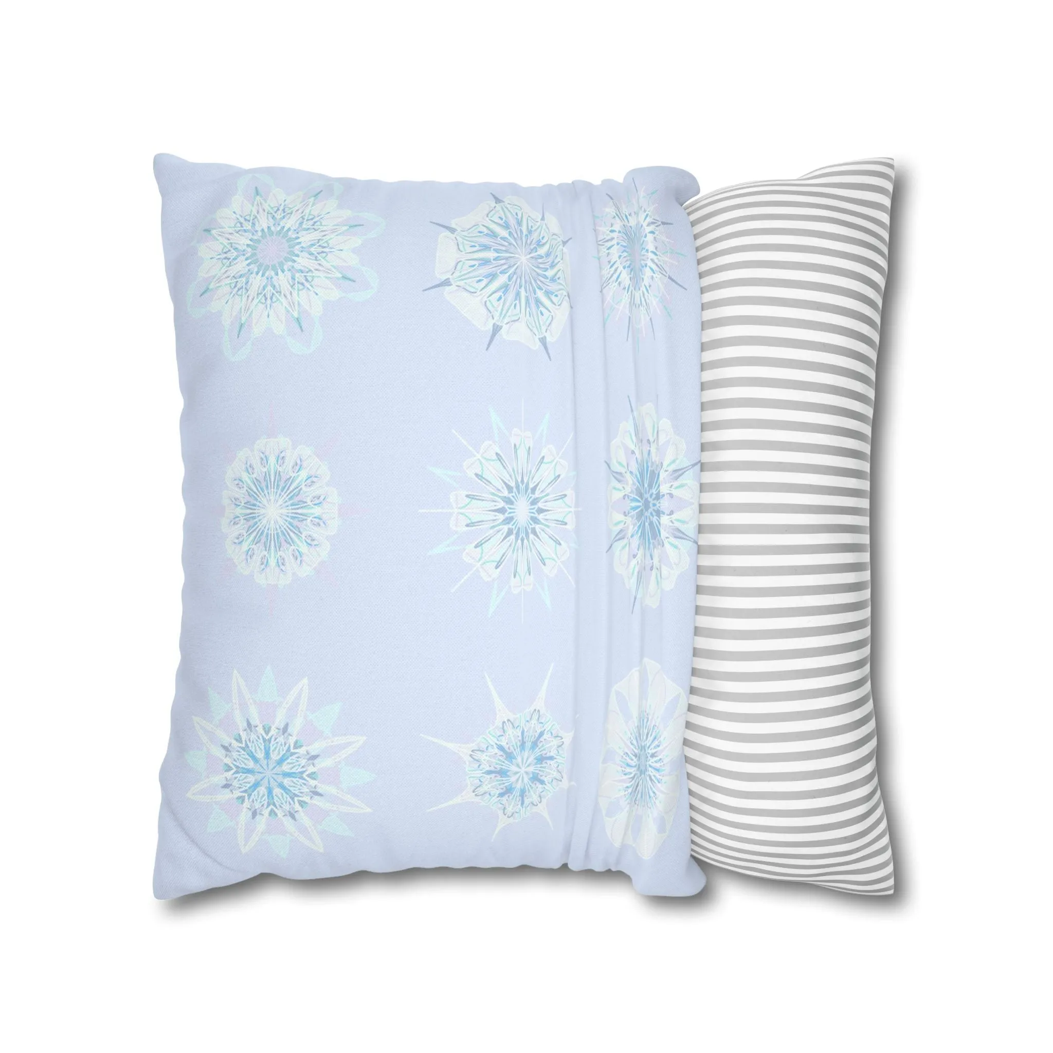 Mandala Art Snowflakes Pillowcase - Handmade Design