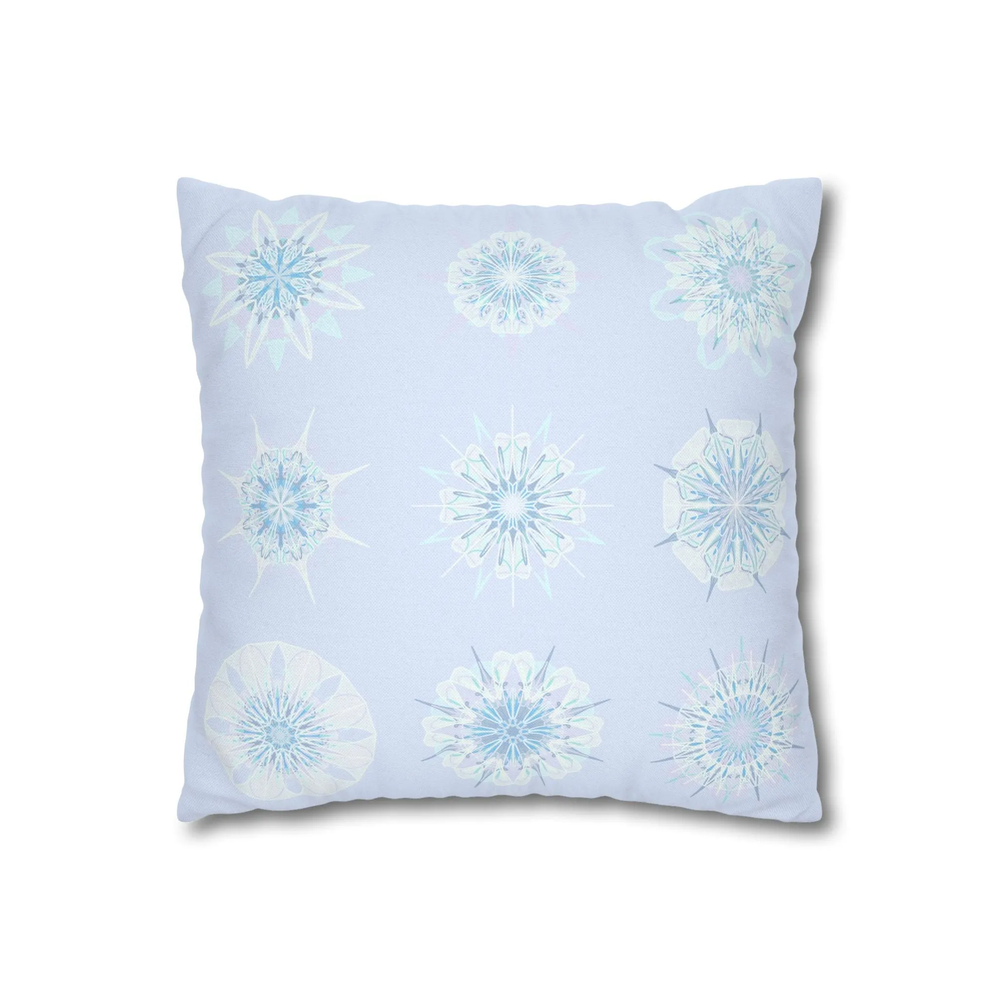 Mandala Art Snowflakes Pillowcase - Handmade Design
