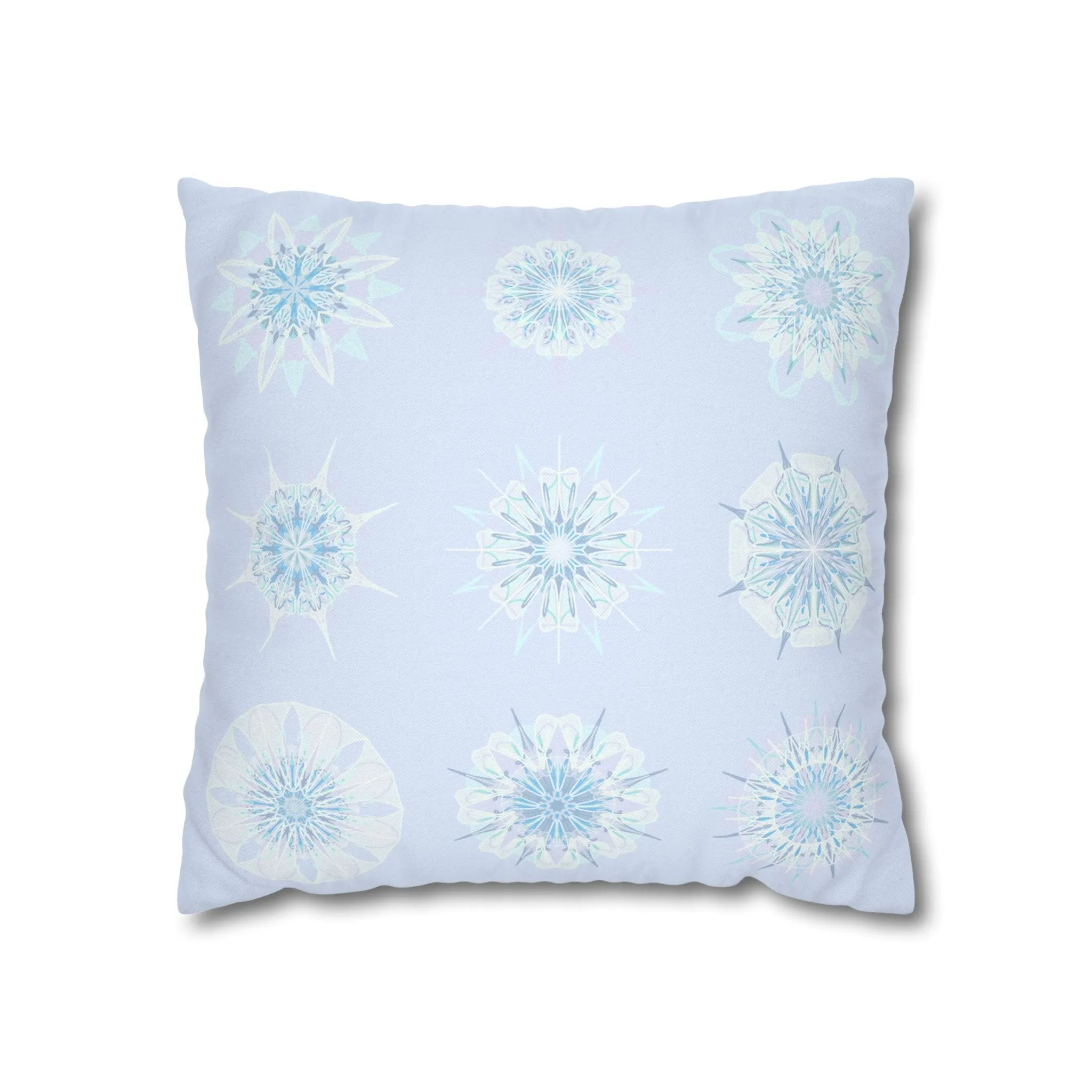 Mandala Art Snowflakes Pillowcase - Handmade Design