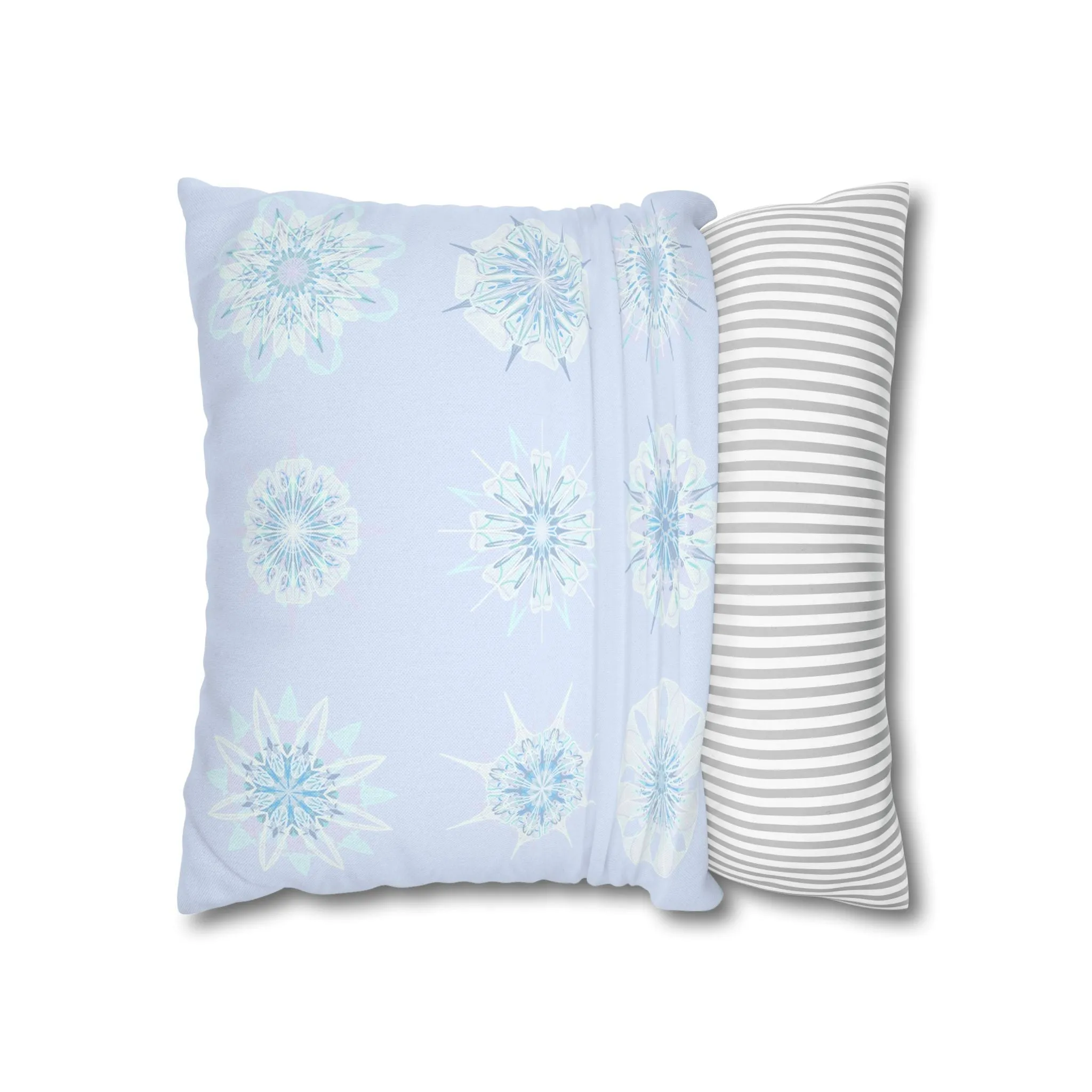 Mandala Art Snowflakes Pillowcase - Handmade Design
