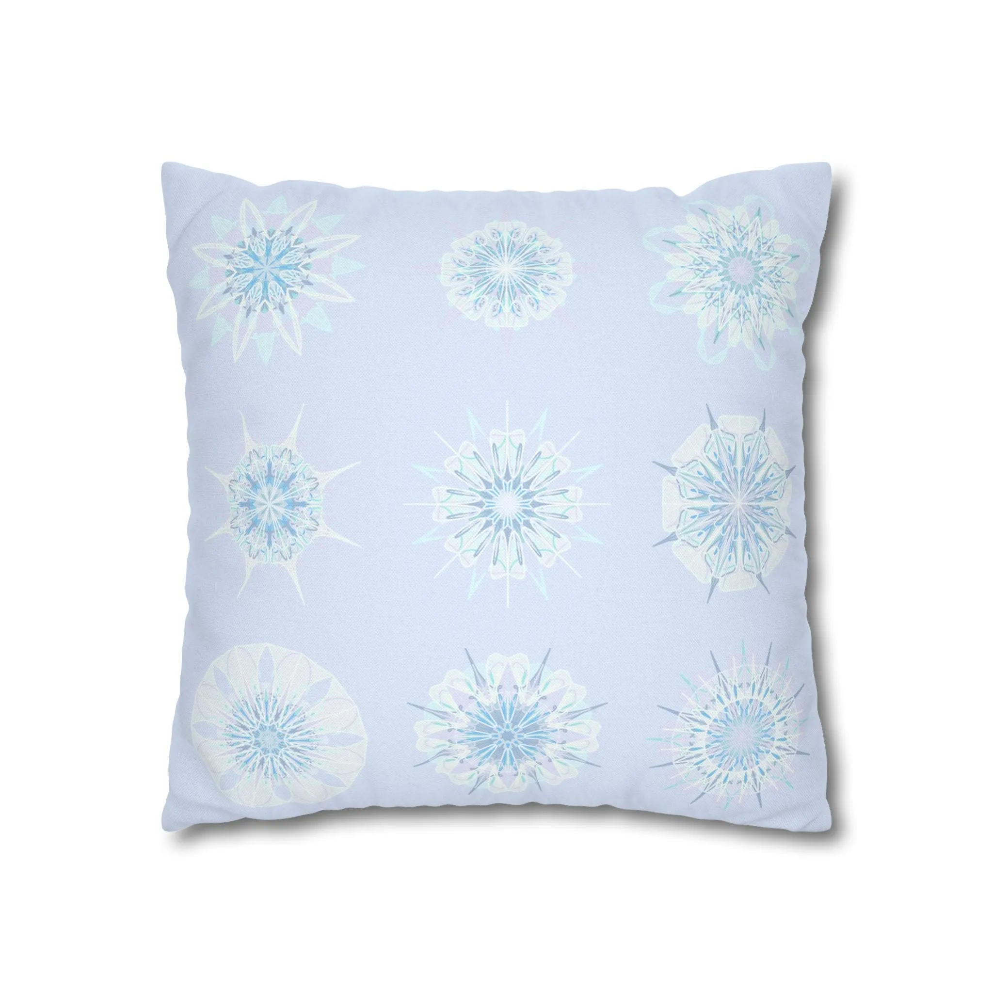 Mandala Art Snowflakes Pillowcase - Handmade Design