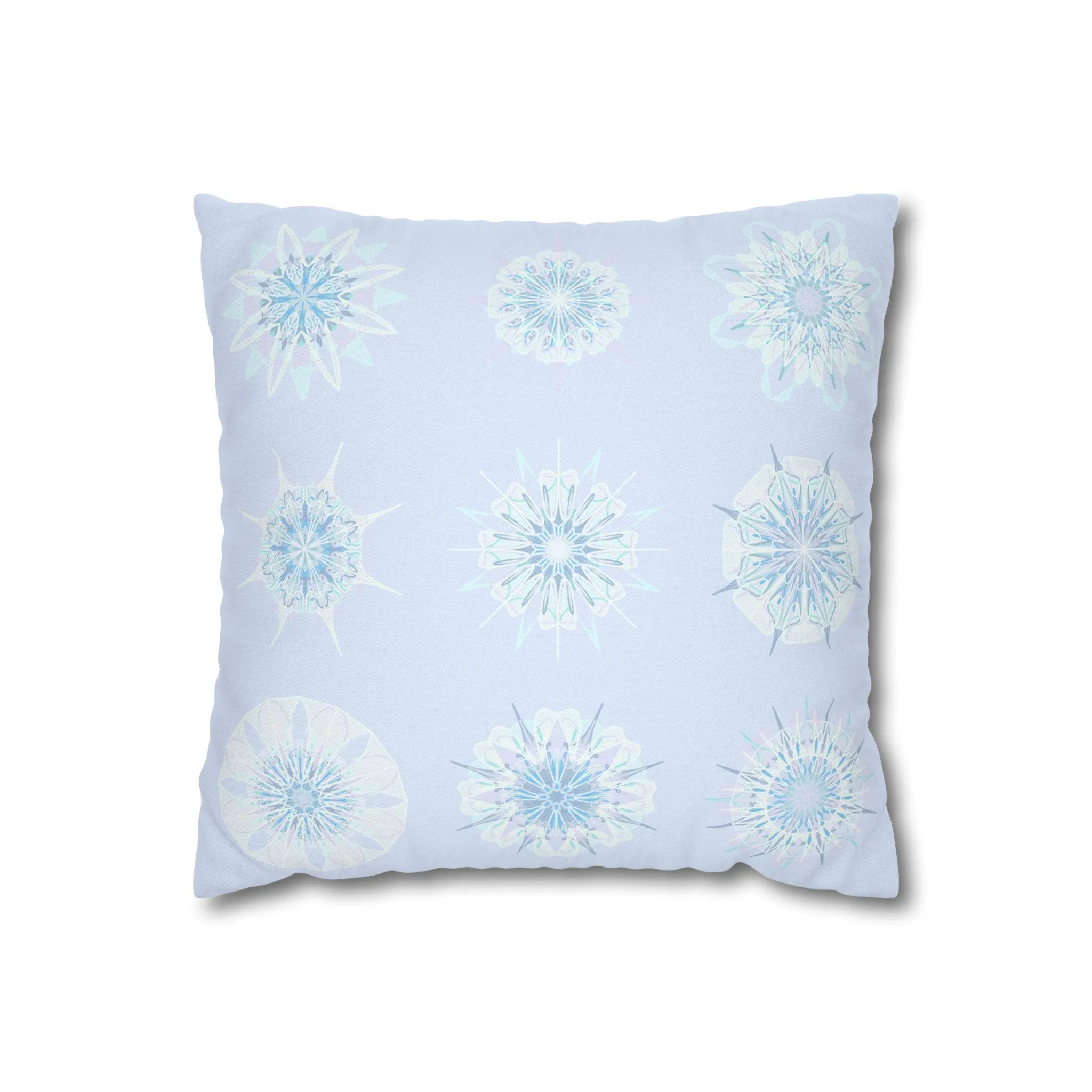 Mandala Art Snowflakes Pillowcase - Handmade Design