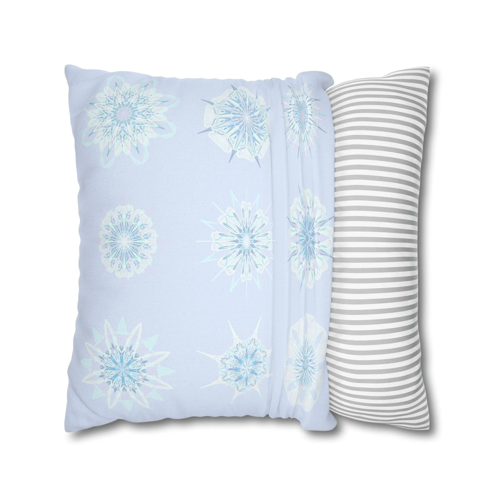 Mandala Art Snowflakes Pillowcase - Handmade Design