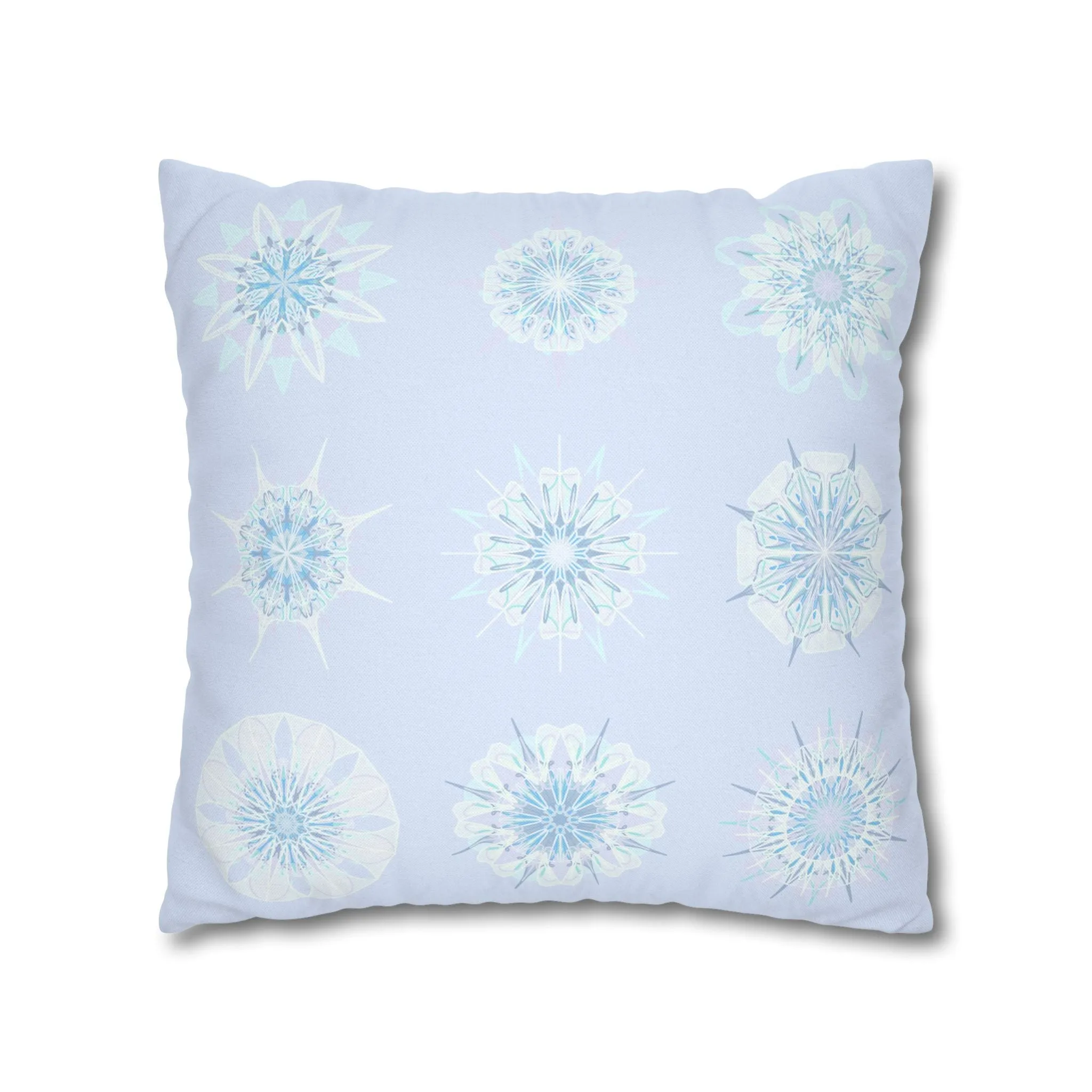 Mandala Art Snowflakes Pillowcase - Handmade Design