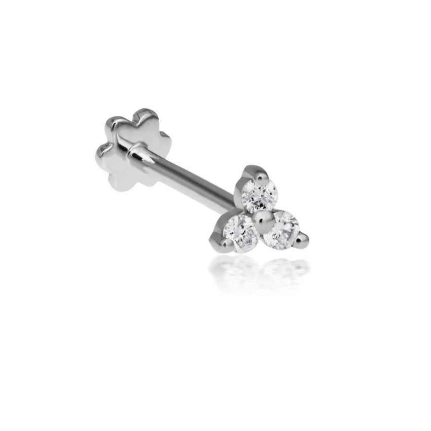 Maria Tash 3mm  Diamond Trinity Threaded Stud